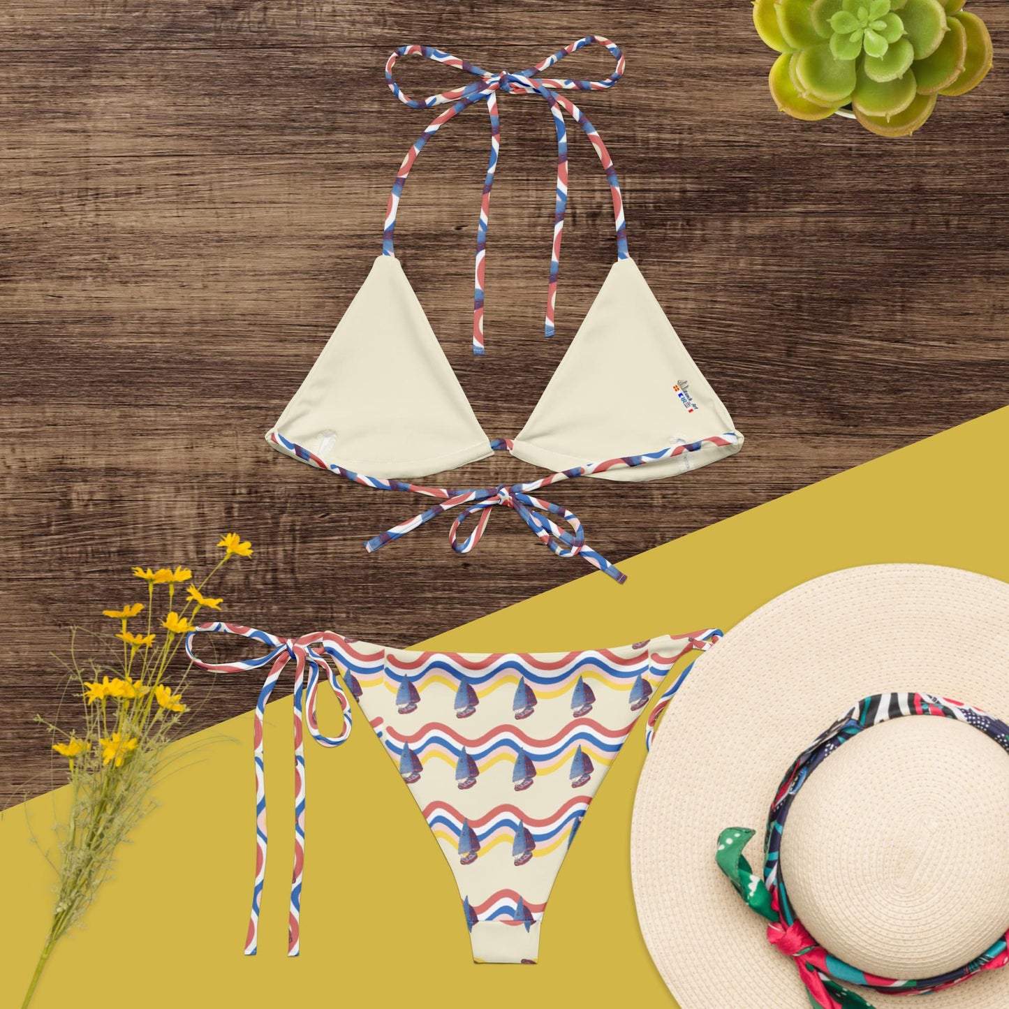 Recycled triangle bikini