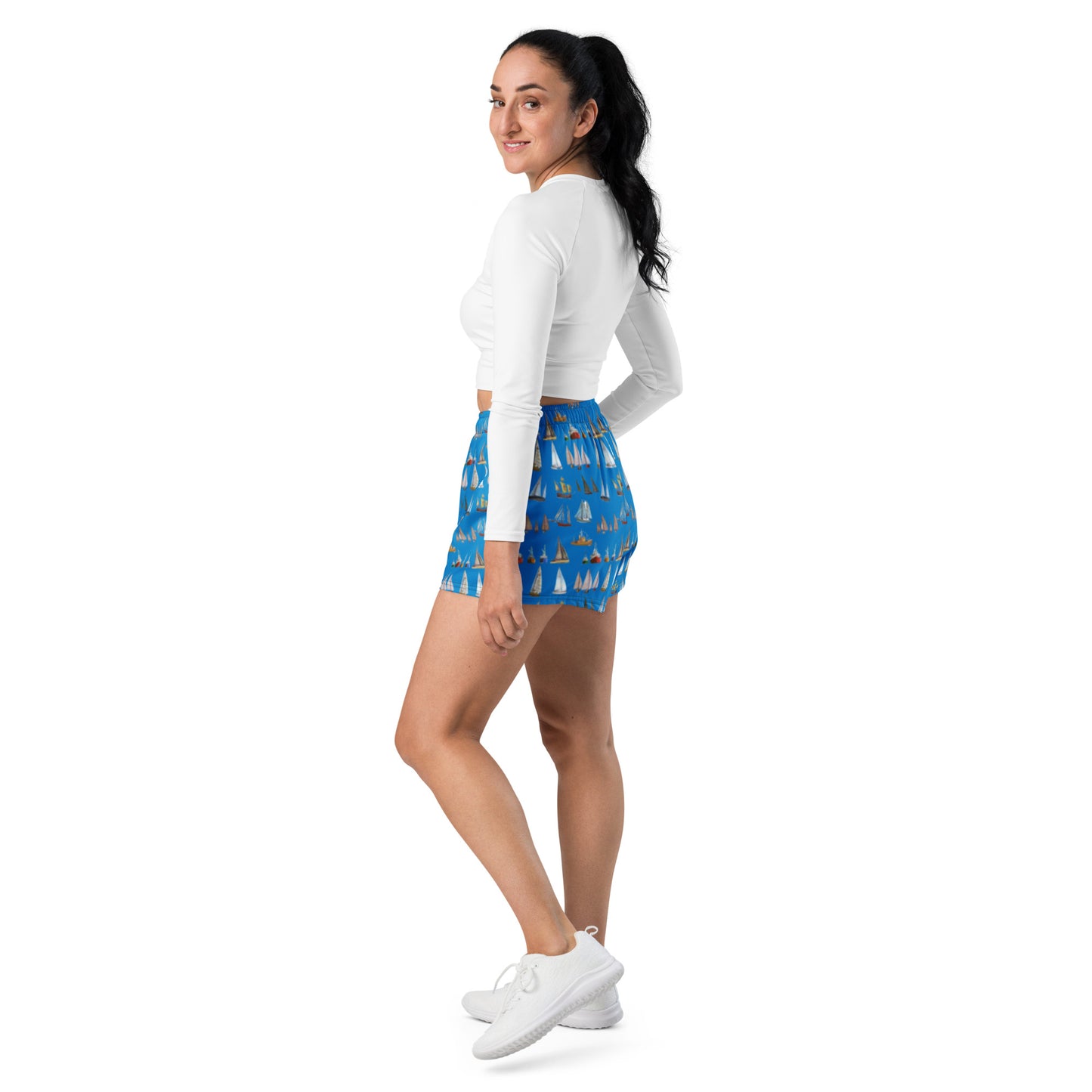 Recycled sports shorts for women