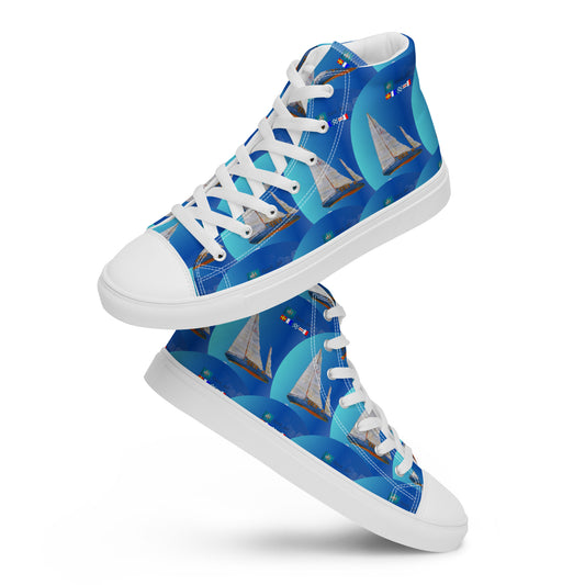 Men's high top canvas shoes